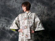 Wendejacke im Kimono-Stil, Seidenbrokat